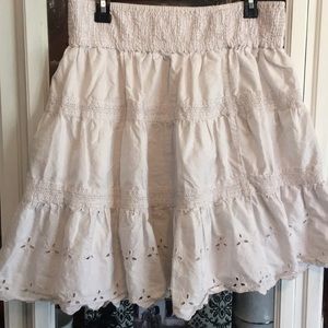 Gap White Eyelet Skirt